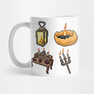 candle decoration pixel Mug